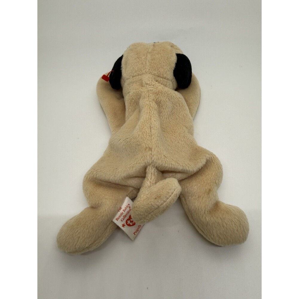 TY Beanie Babies Collection Pugsly Beanie Baby Pug Dog 1996 New No Tags - Picture 5 of 9